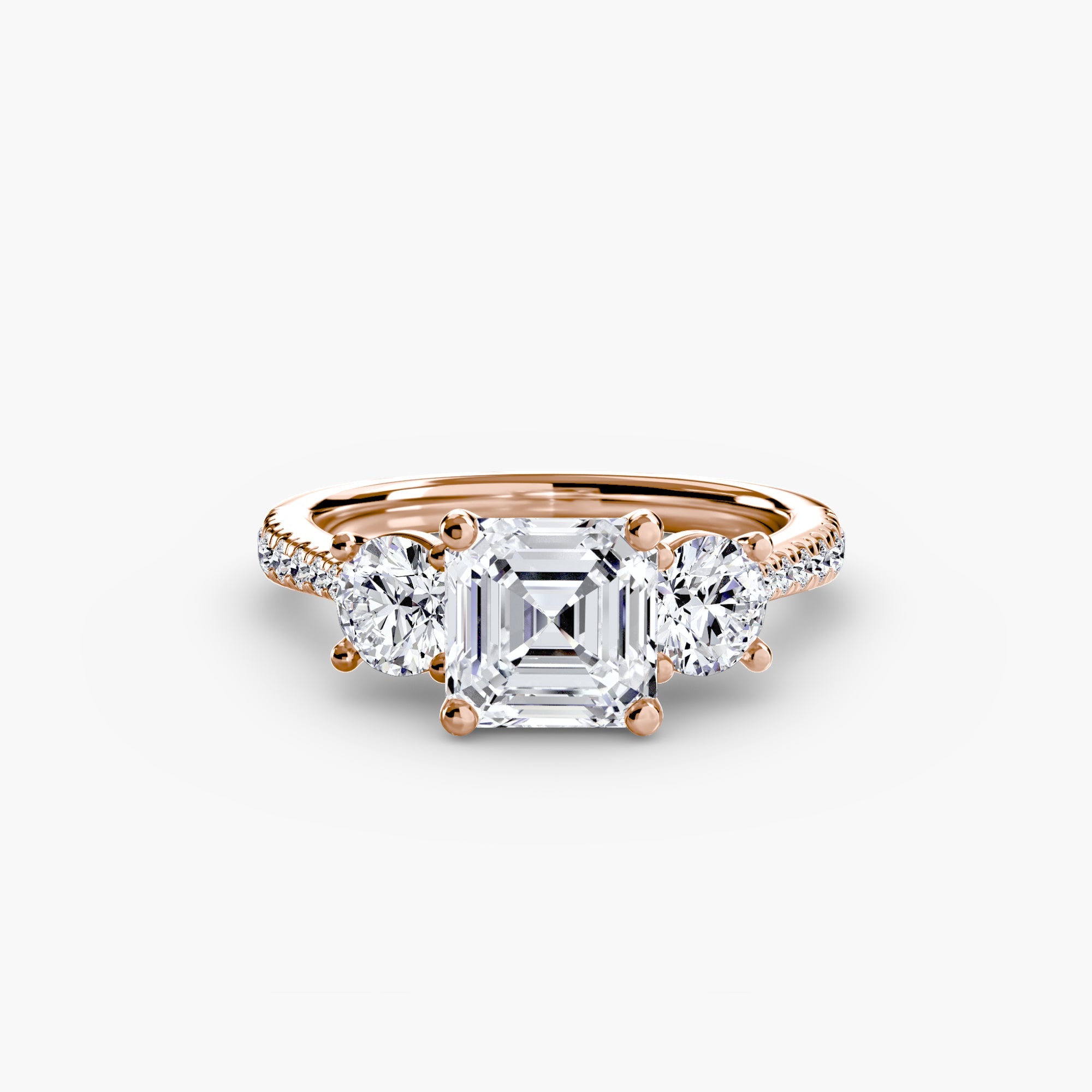 Three-Stone with Pavé Band EclectiCarat
