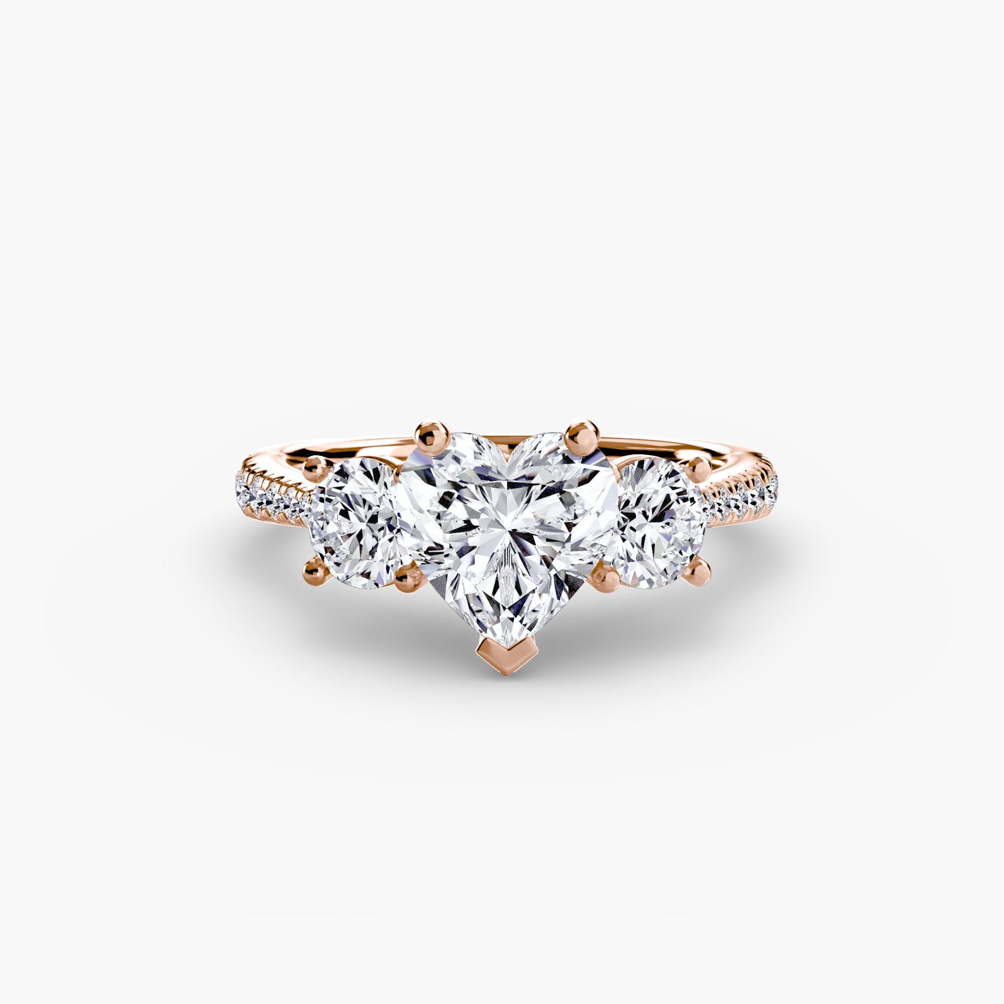 Three-Stone with Pavé Band EclectiCarat