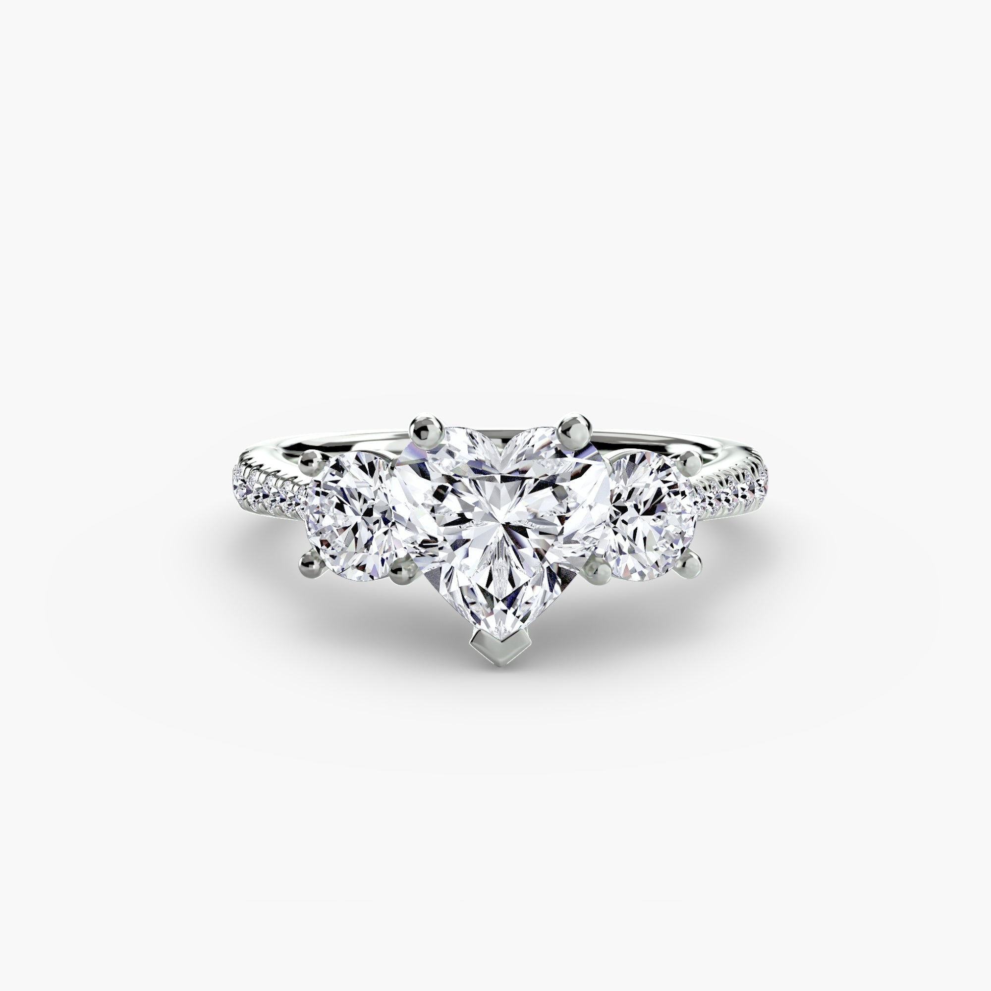 Three-Stone with Pavé Band EclectiCarat