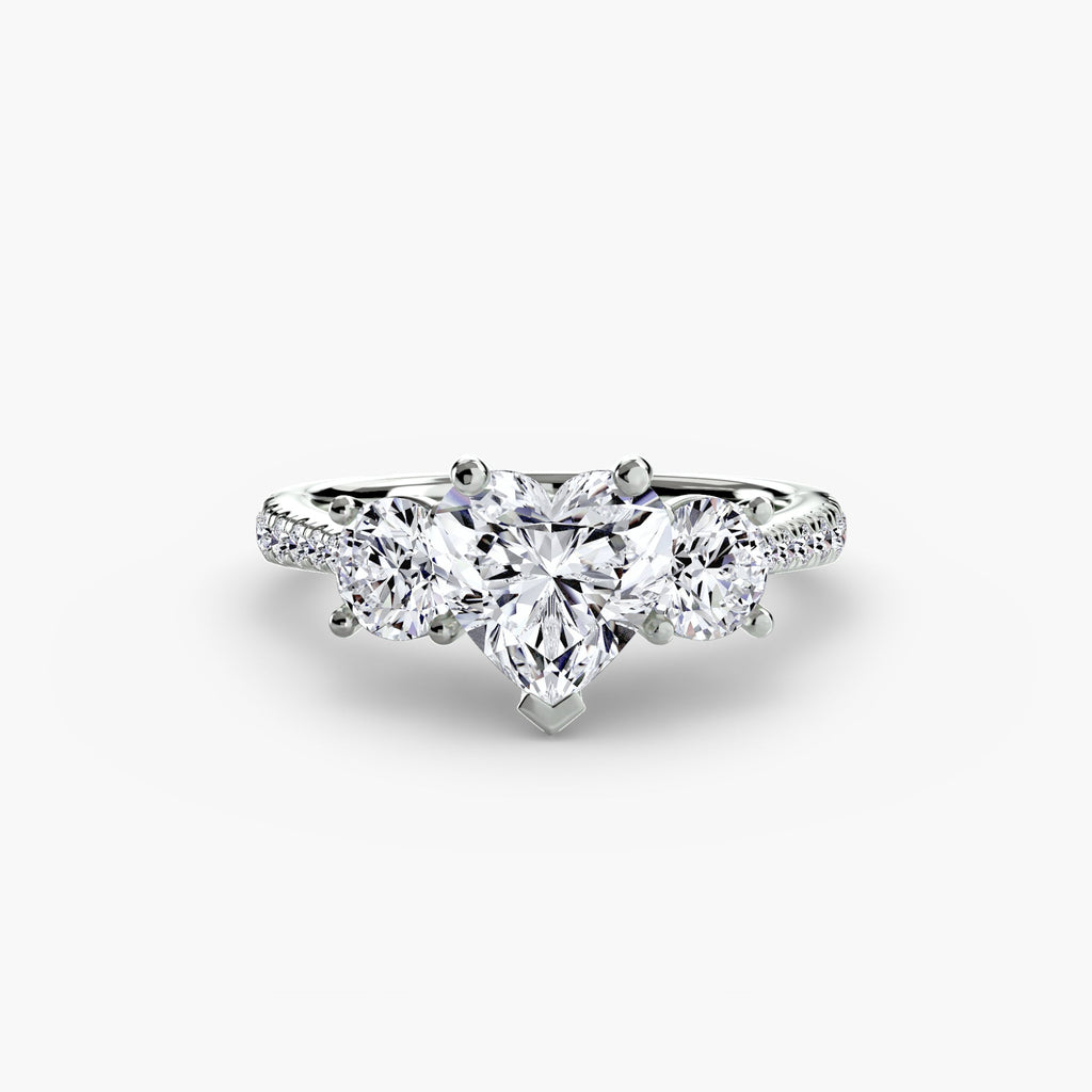 Three-Stone with Pavé Band EclectiCarat
