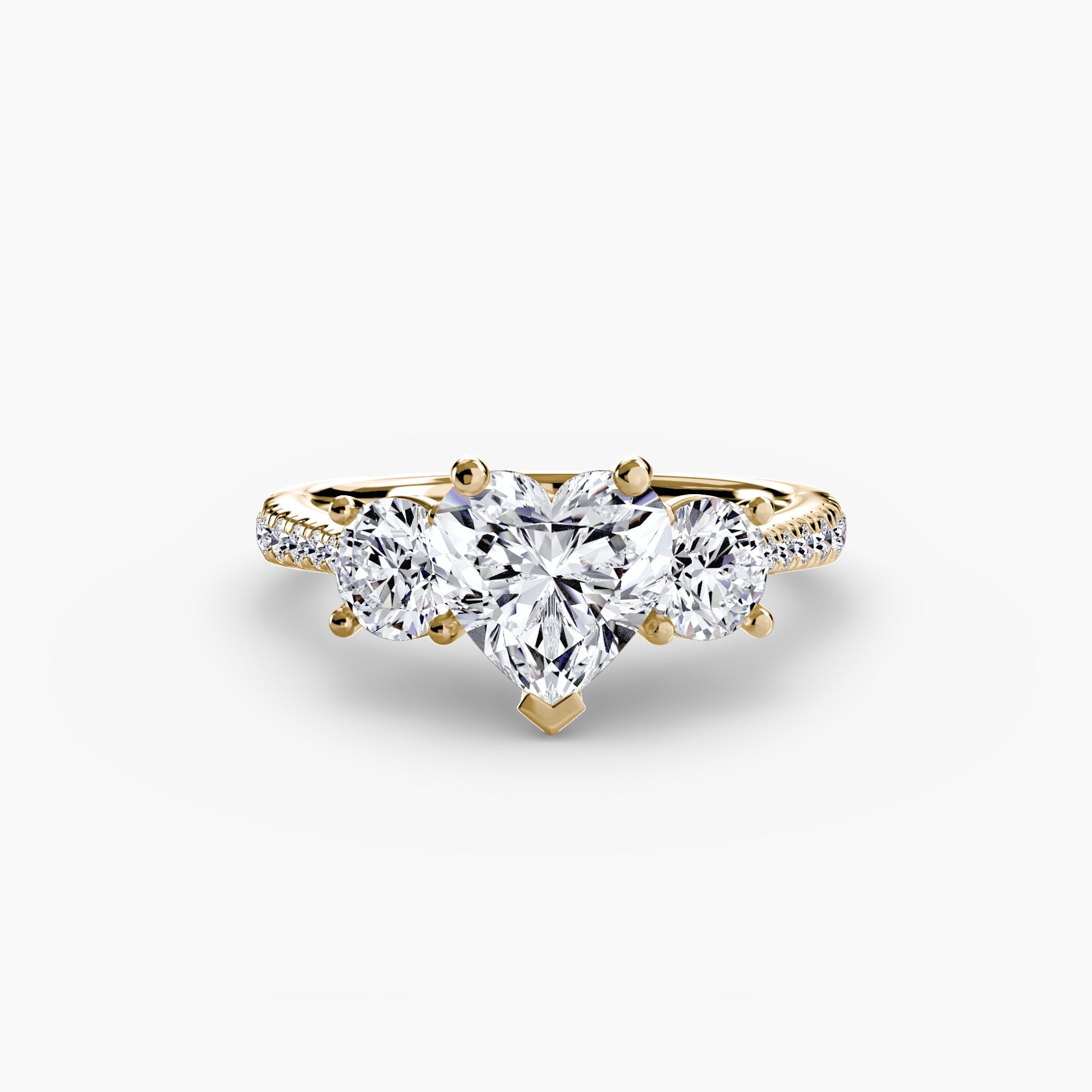 Three-Stone with Pavé Band EclectiCarat