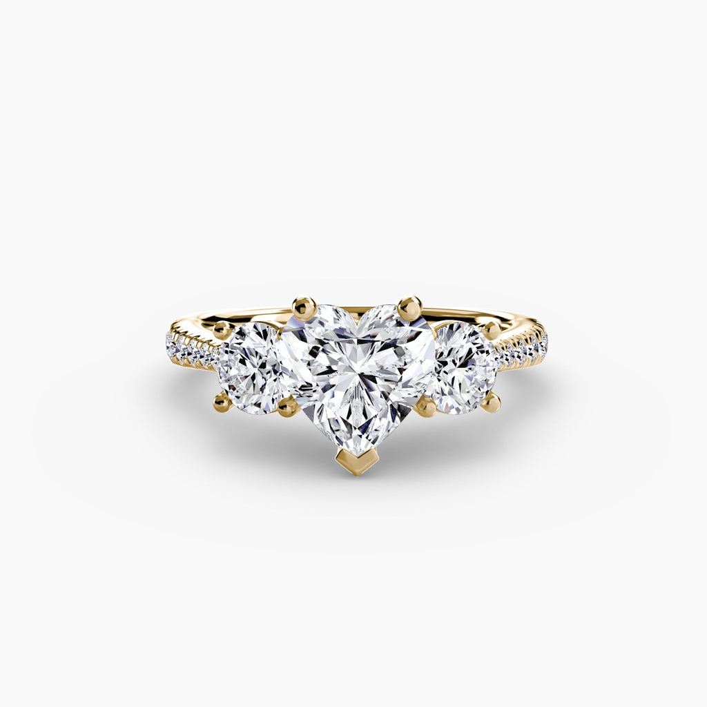 Three-Stone with Pavé Band EclectiCarat