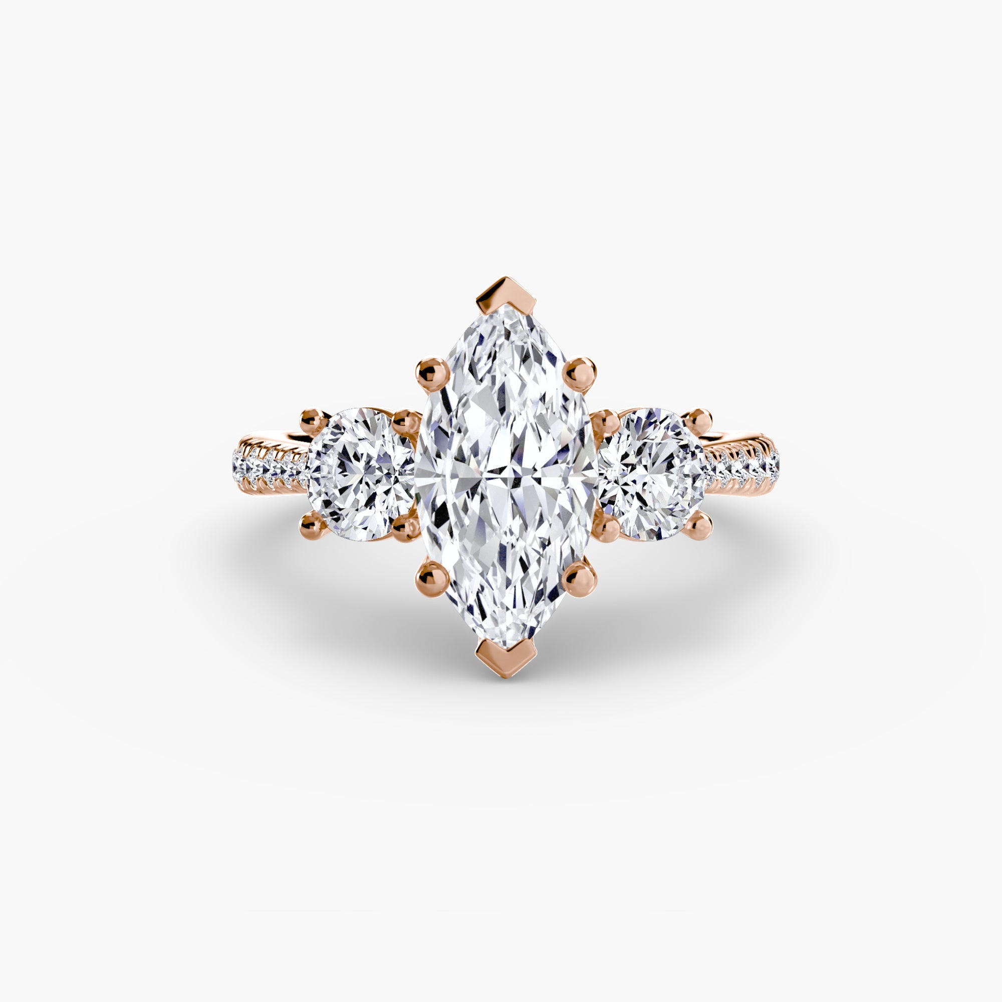 Three-Stone with Pavé Band EclectiCarat
