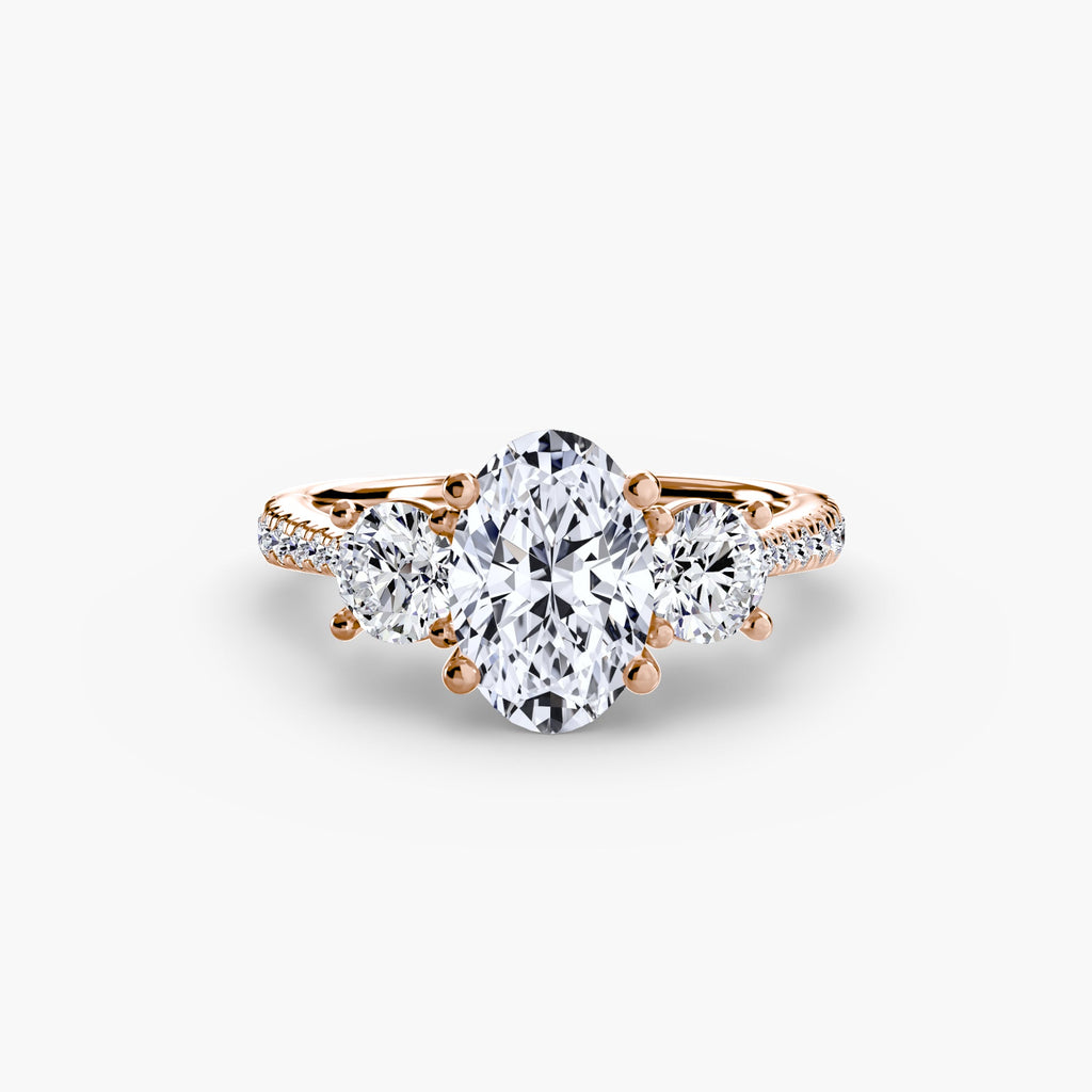 Three-Stone with Pavé Band EclectiCarat