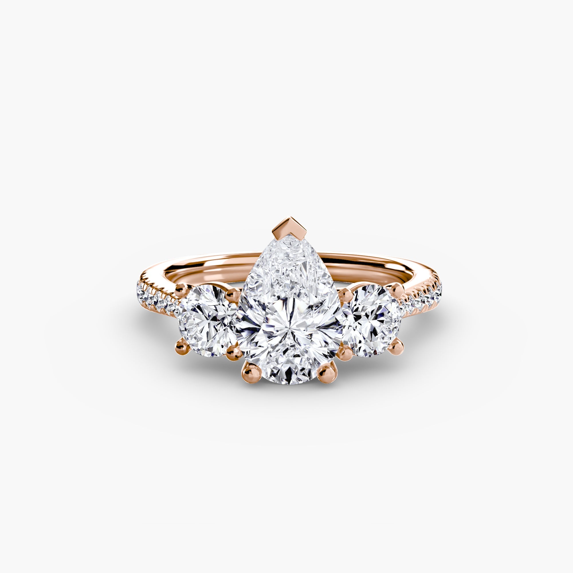 Three-Stone with Pavé Band EclectiCarat