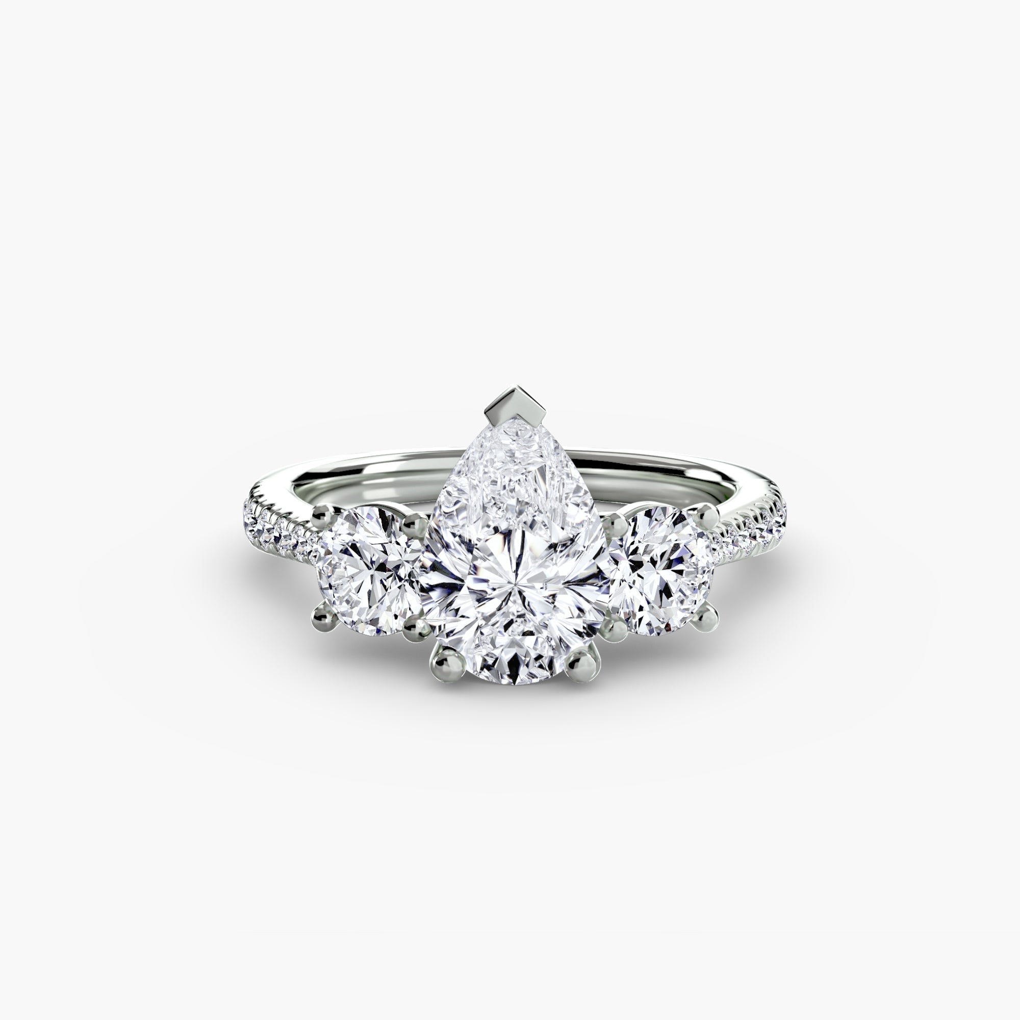 Three-Stone with Pavé Band EclectiCarat