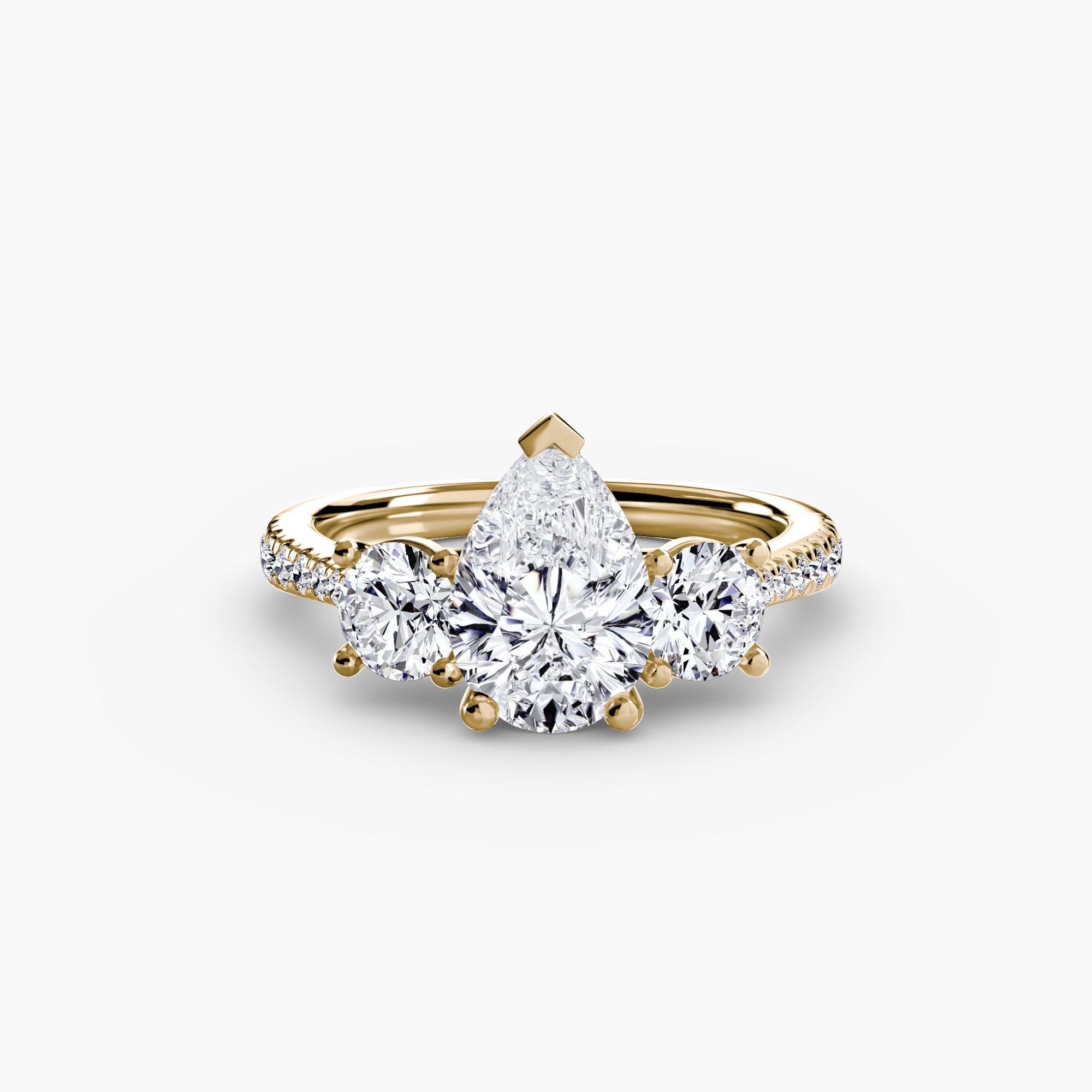 Three-Stone with Pavé Band EclectiCarat