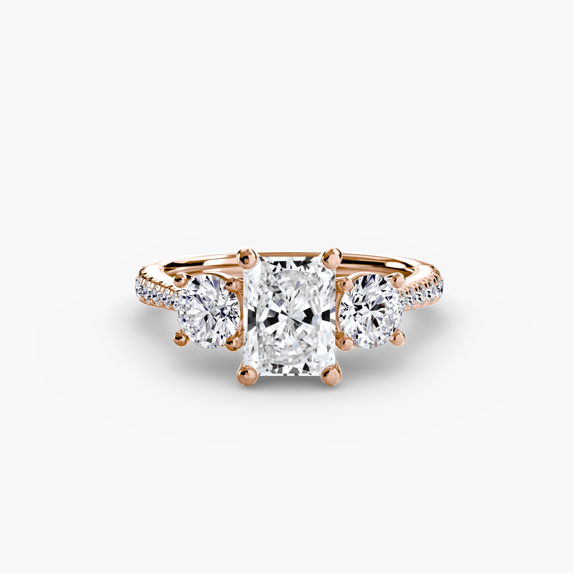 Three-Stone with Pavé Band EclectiCarat