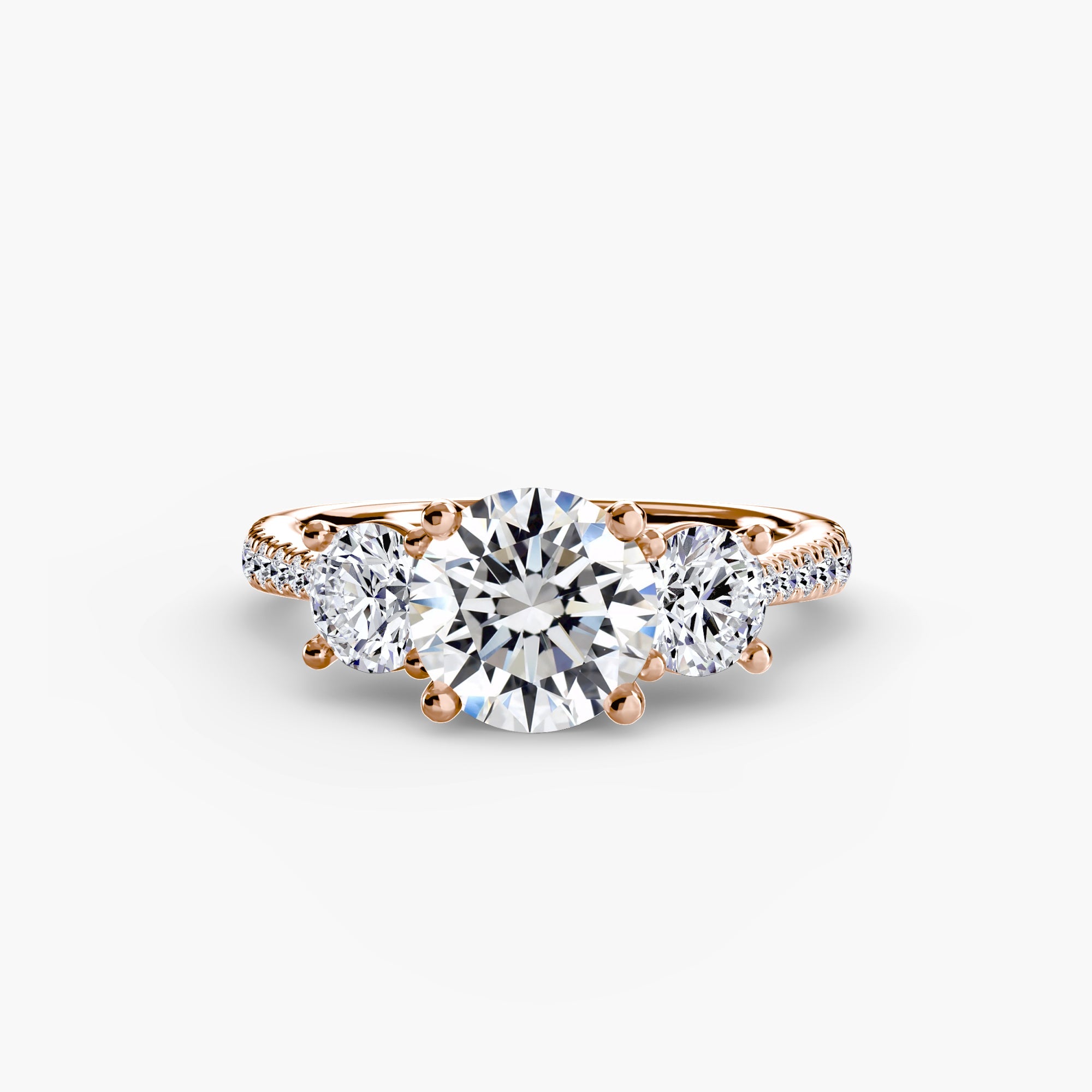 Three-Stone with Pavé Band EclectiCarat