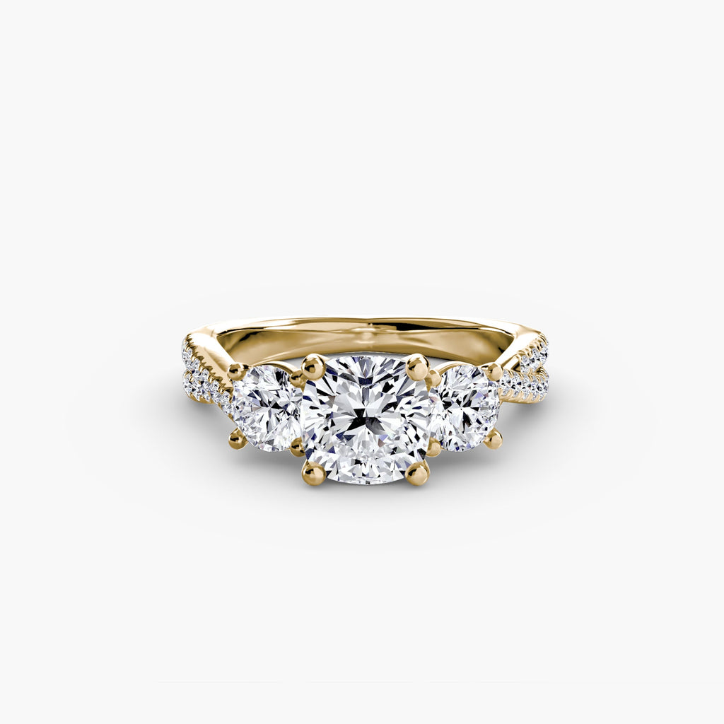 Three-Stone with Pavé Band 2 EclectiCarat