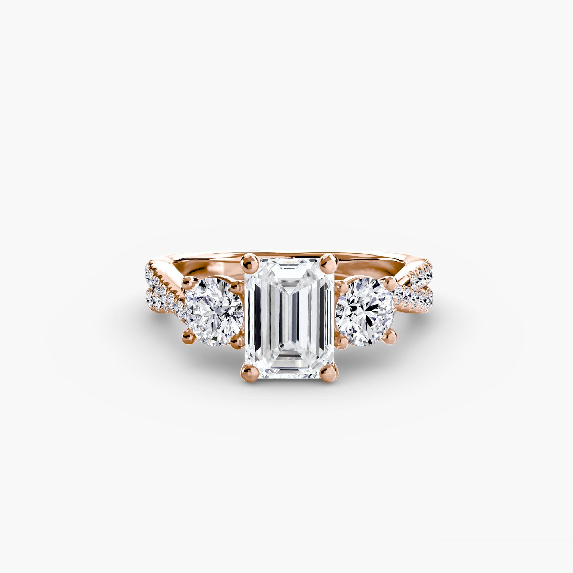 Three-Stone with Pavé Band 2 EclectiCarat