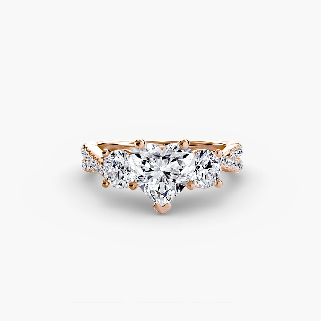 Three-Stone with Pavé Band 2 EclectiCarat