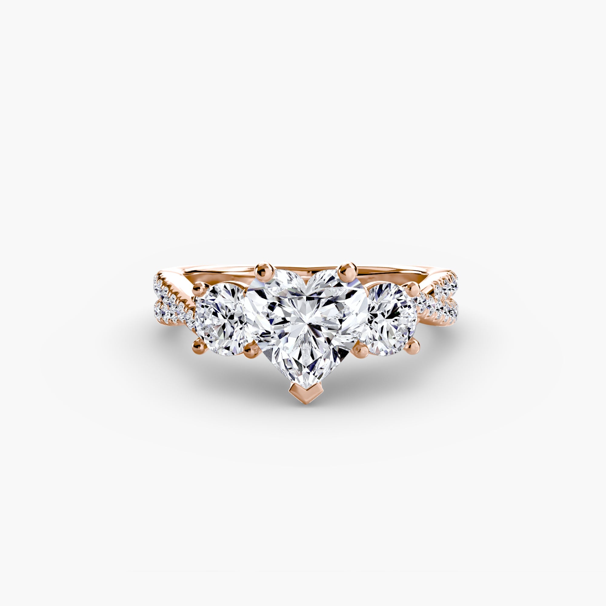 Three-Stone with Pavé Band 2 EclectiCarat