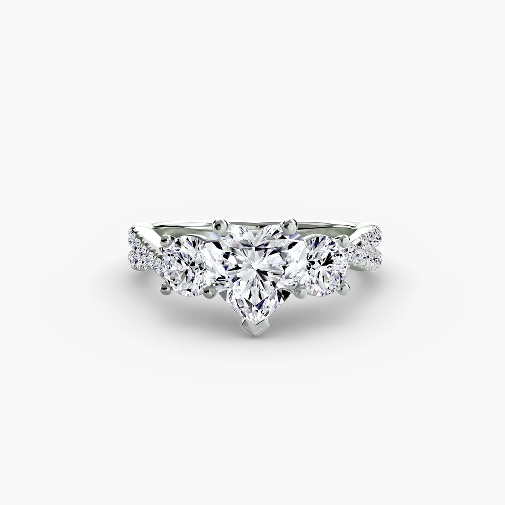 Three-Stone with Pavé Band 2 EclectiCarat