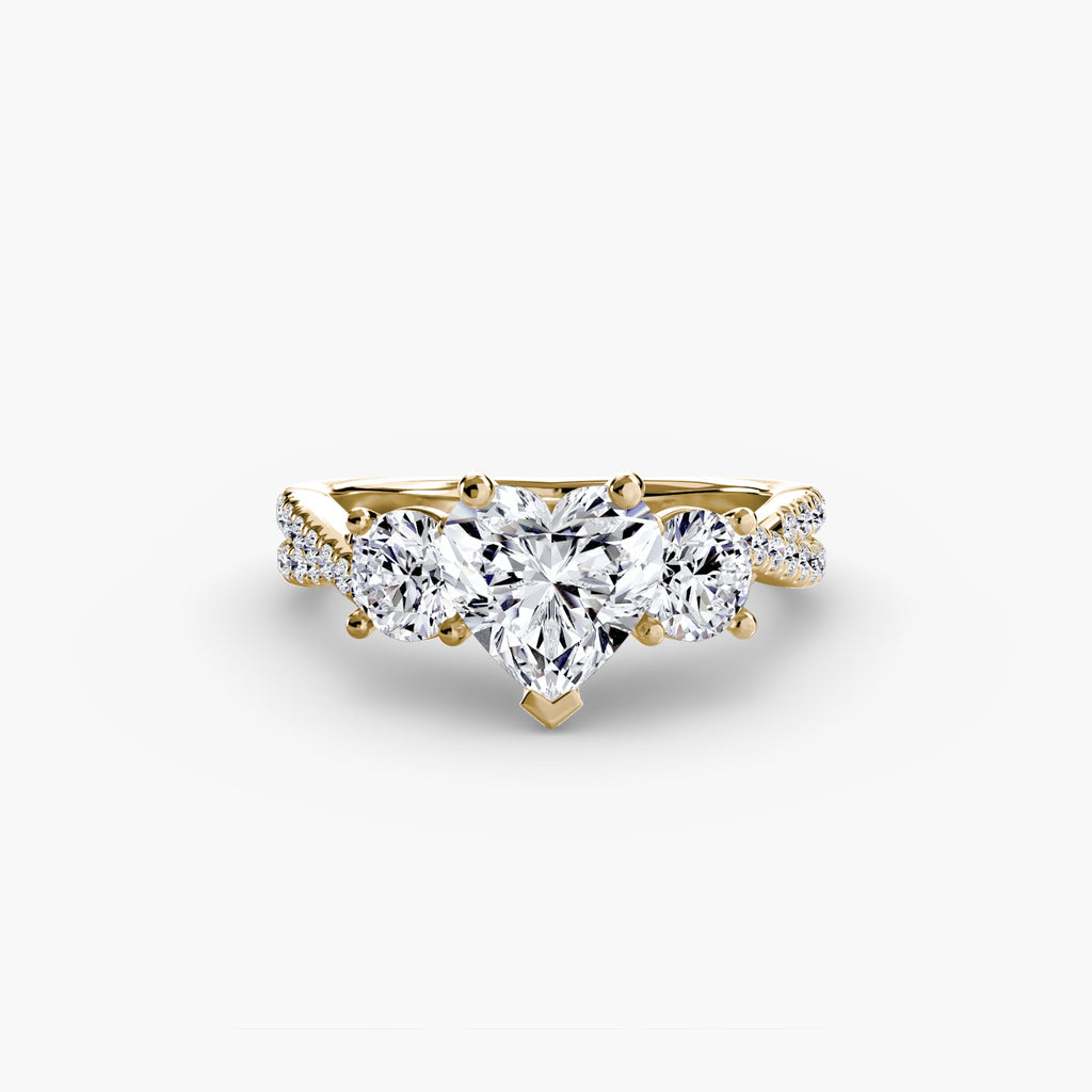 Three-Stone with Pavé Band 2 EclectiCarat