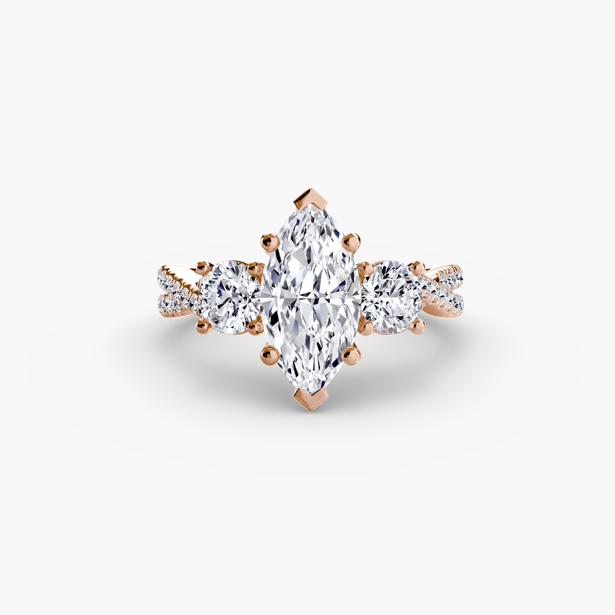 Three-Stone with Pavé Band 2 EclectiCarat