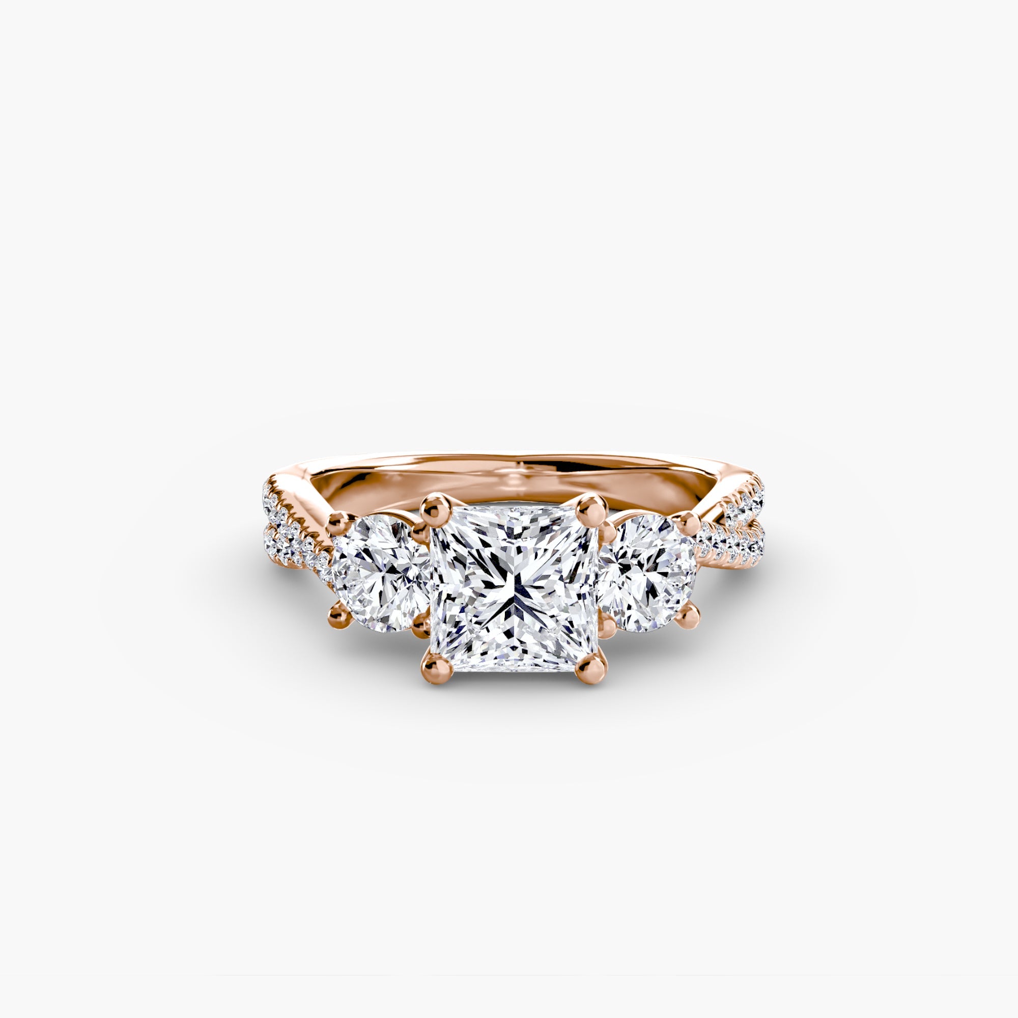 Three-Stone with Pavé Band 2 EclectiCarat
