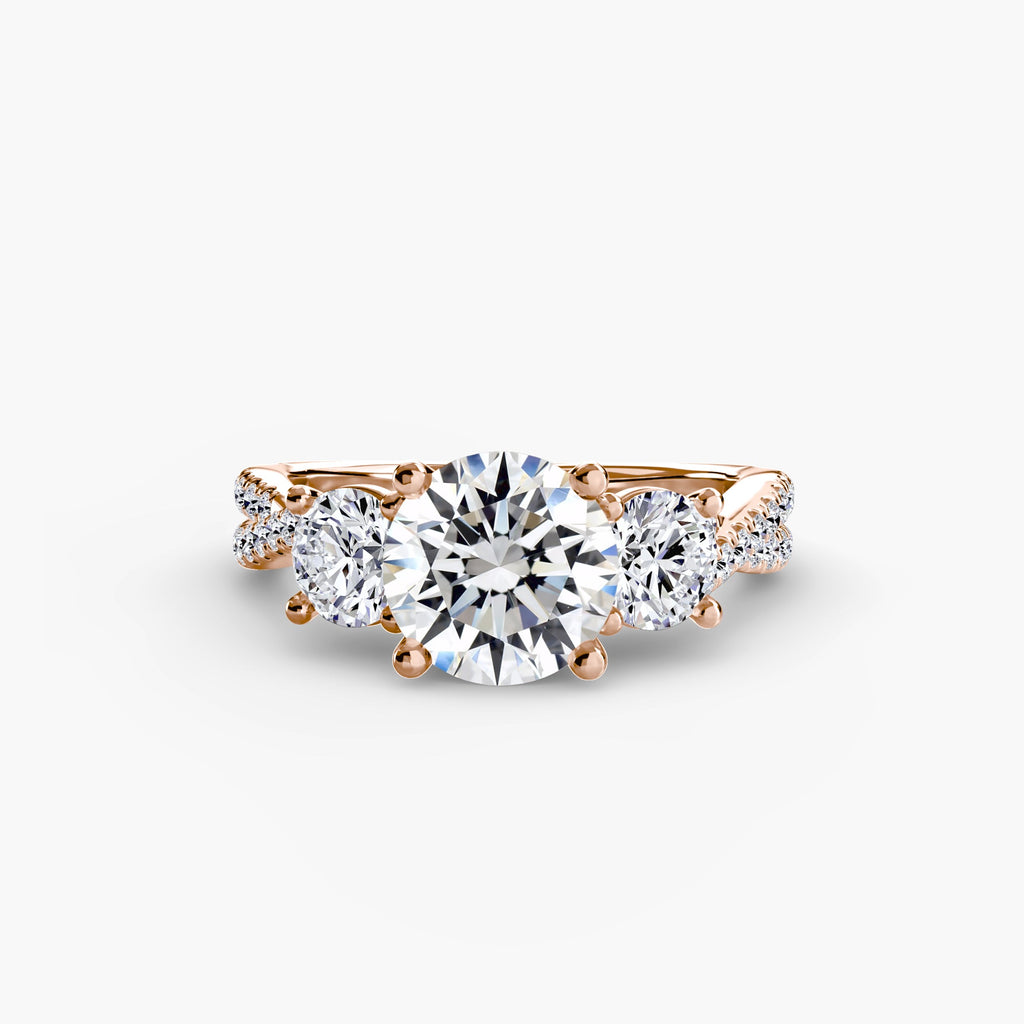 Three-Stone with Pavé Band 2 EclectiCarat