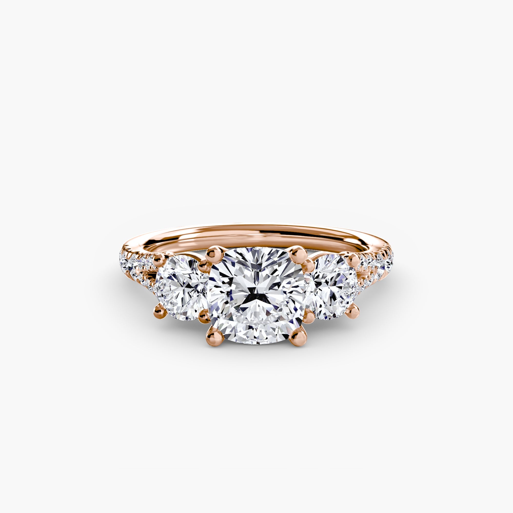 Three-Stone with Pavé Band 3 EclectiCarat