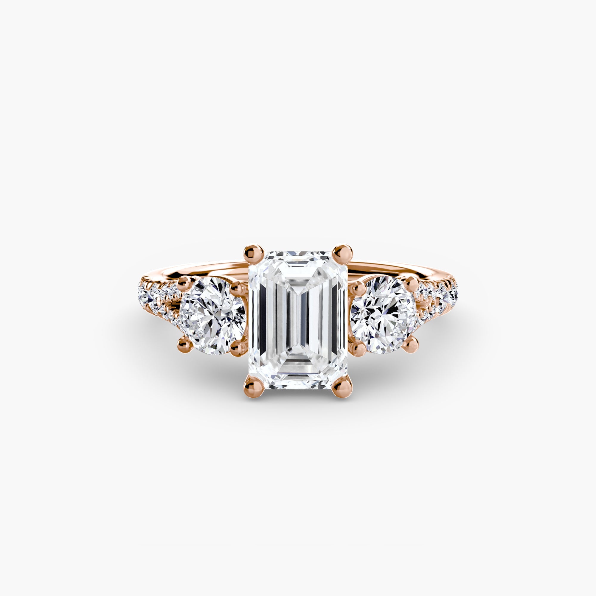 Three-Stone with Pavé Band 3 EclectiCarat