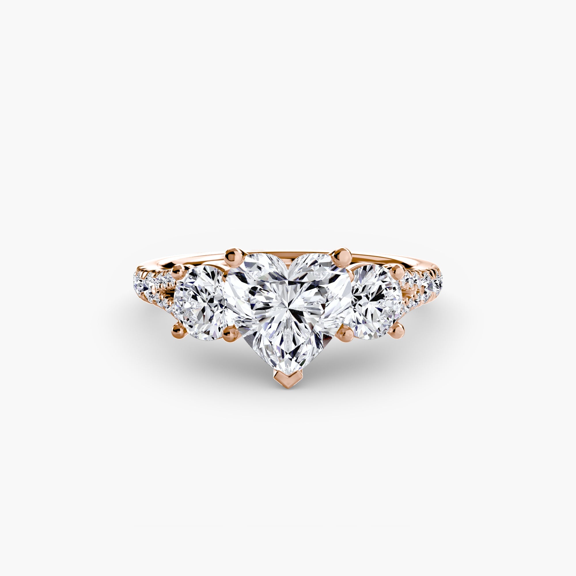 Three-Stone with Pavé Band 3 EclectiCarat