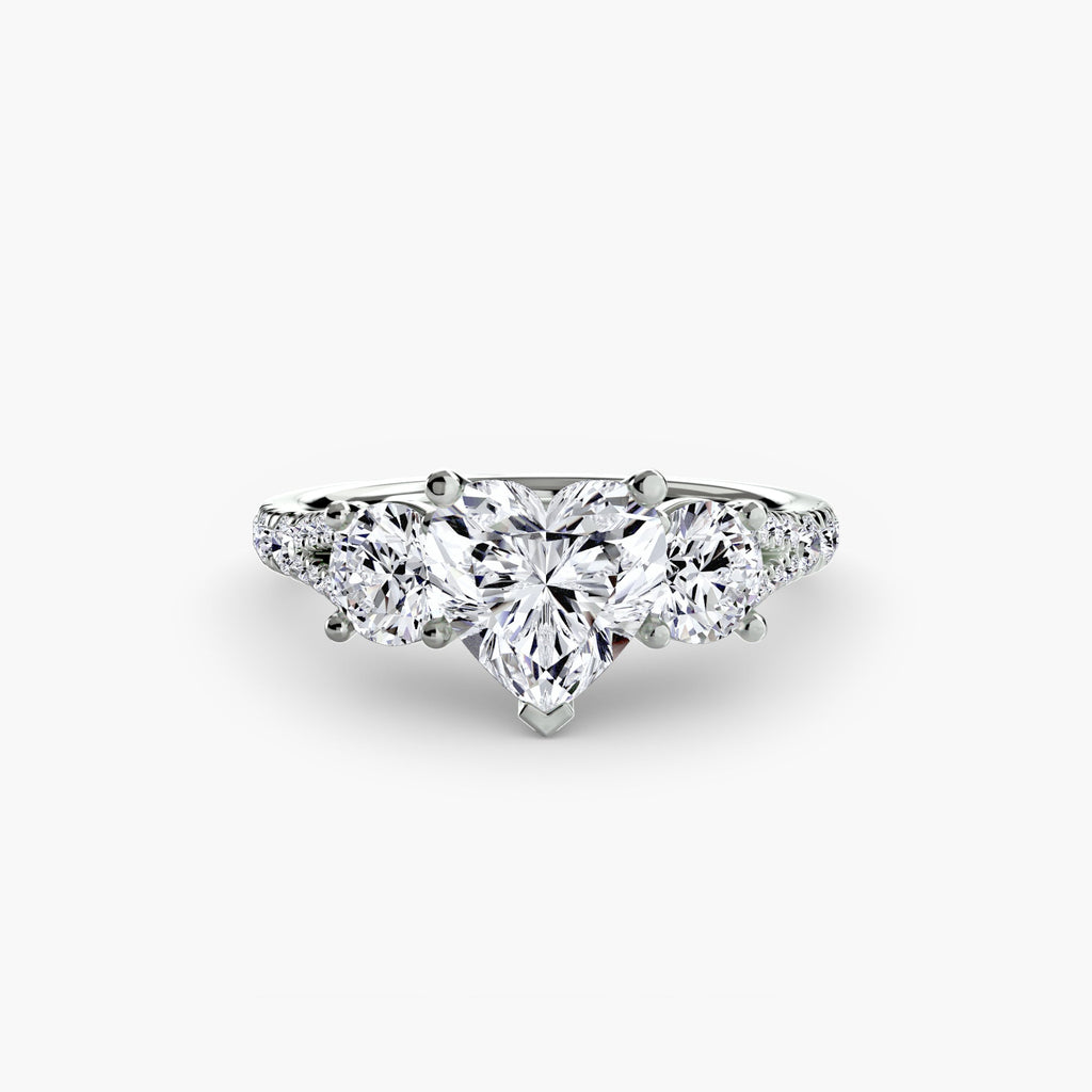 Three-Stone with Pavé Band 3 EclectiCarat