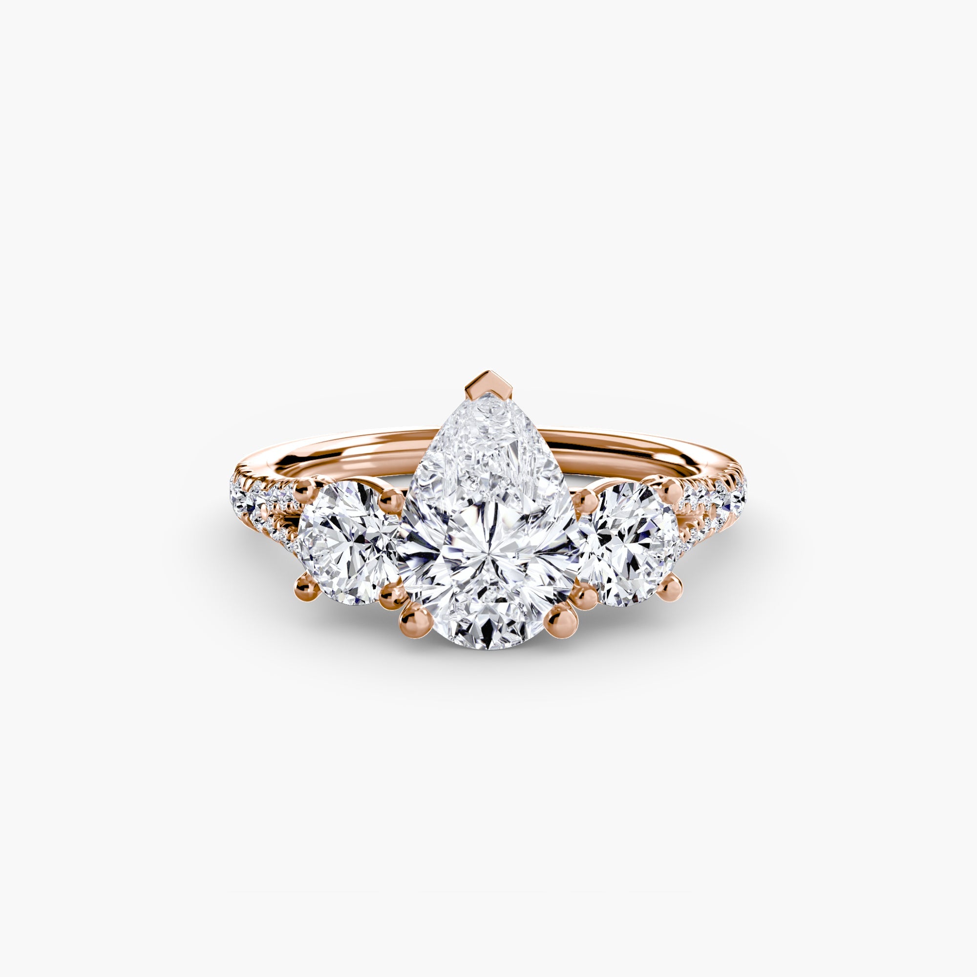 Three-Stone with Pavé Band 3 EclectiCarat