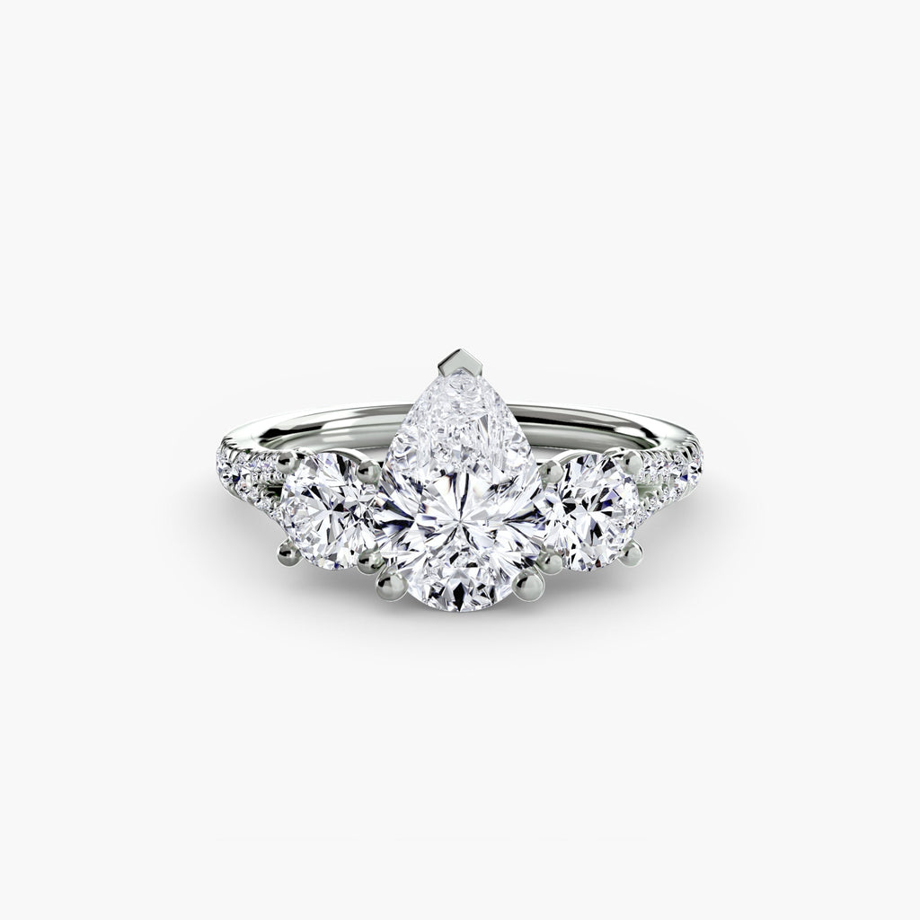 Three-Stone with Pavé Band 3 EclectiCarat