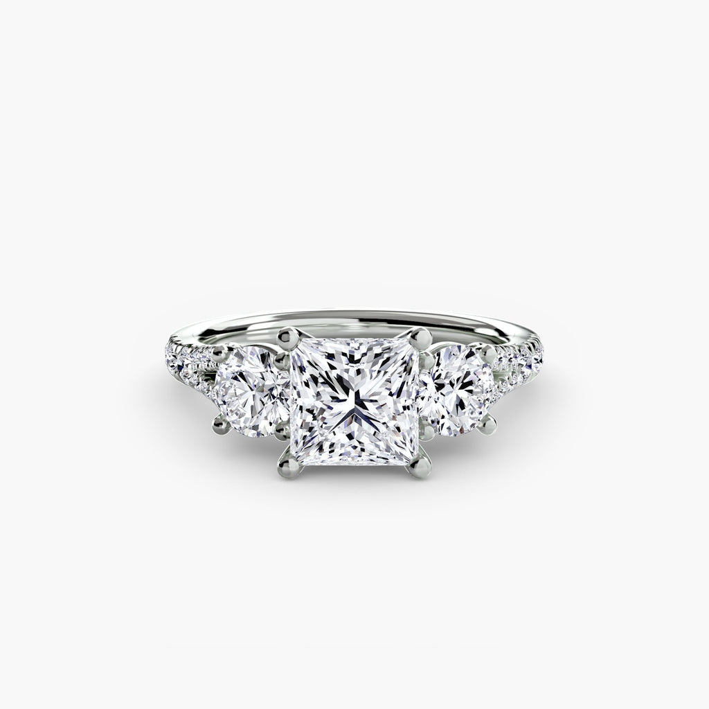 Three-Stone with Pavé Band 3 EclectiCarat