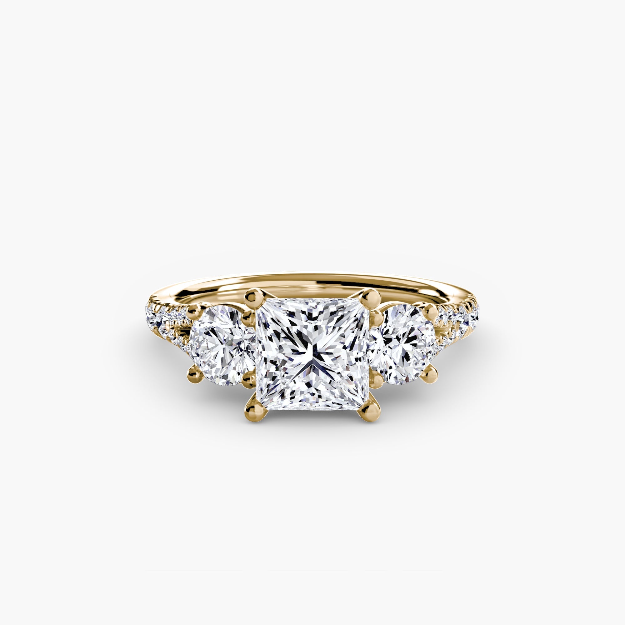 Three-Stone with Pavé Band 3 EclectiCarat