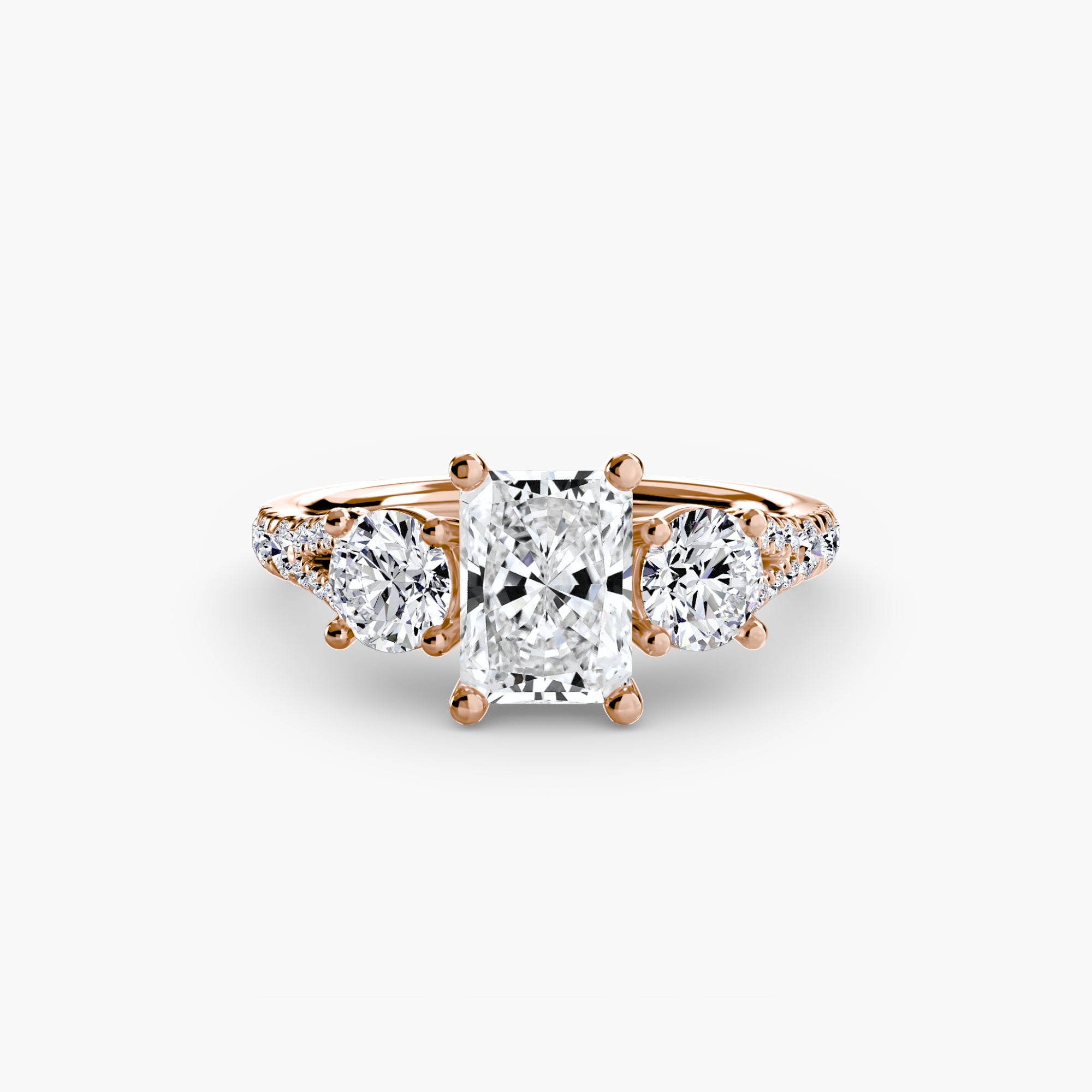 Three-Stone with Pavé Band 3 EclectiCarat