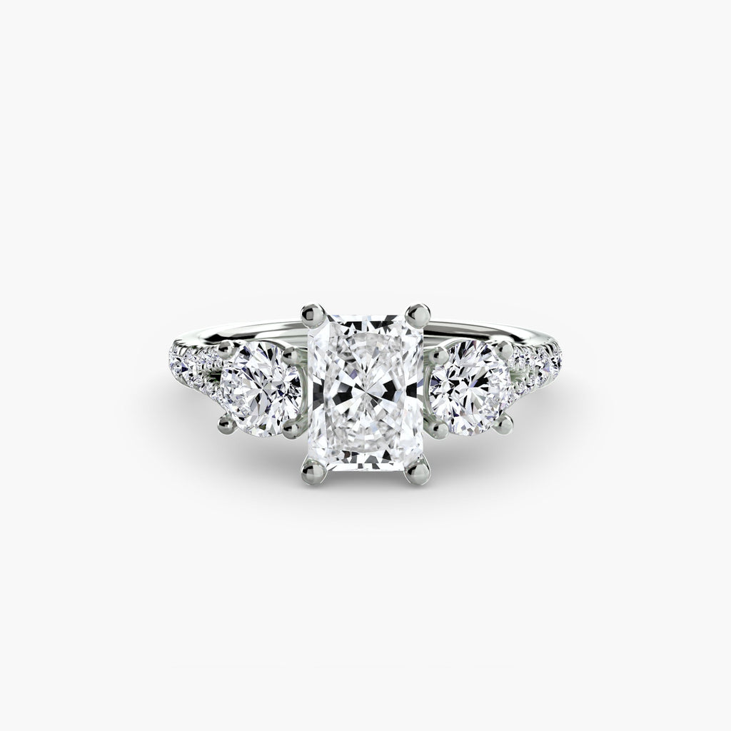 Three-Stone with Pavé Band 3 EclectiCarat