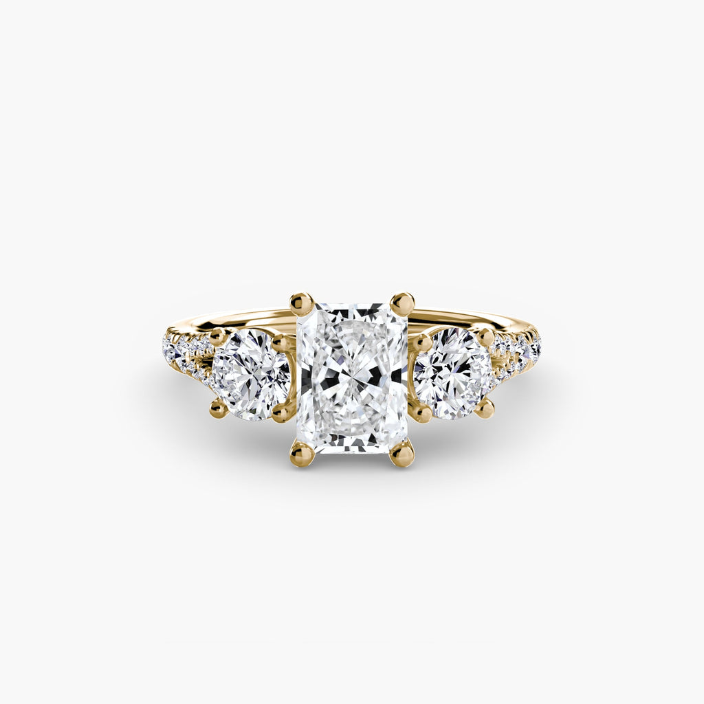 Three-Stone with Pavé Band 3 EclectiCarat