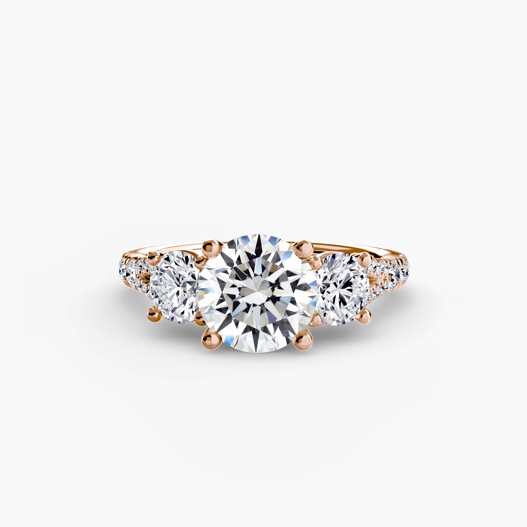 Three-Stone with Pavé Band 3 EclectiCarat