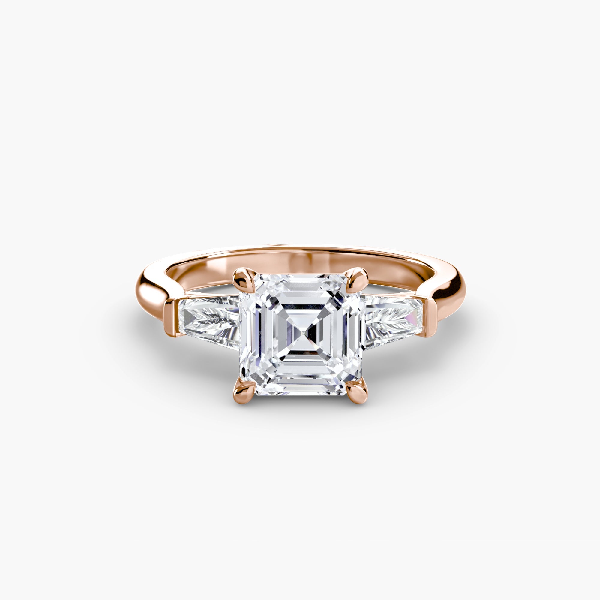Three-Stone Ring (Baguette Side Stones) EclectiCarat