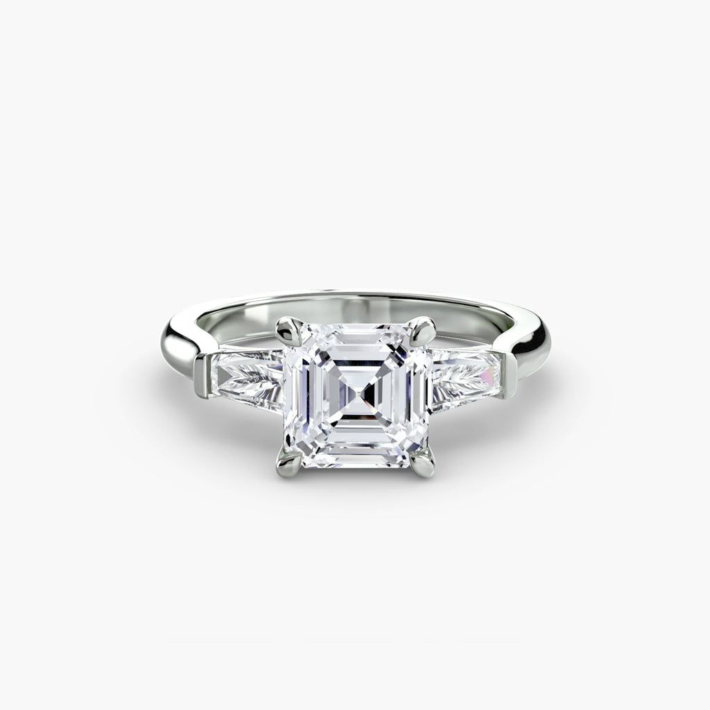 Three-Stone Ring (Baguette Side Stones) EclectiCarat