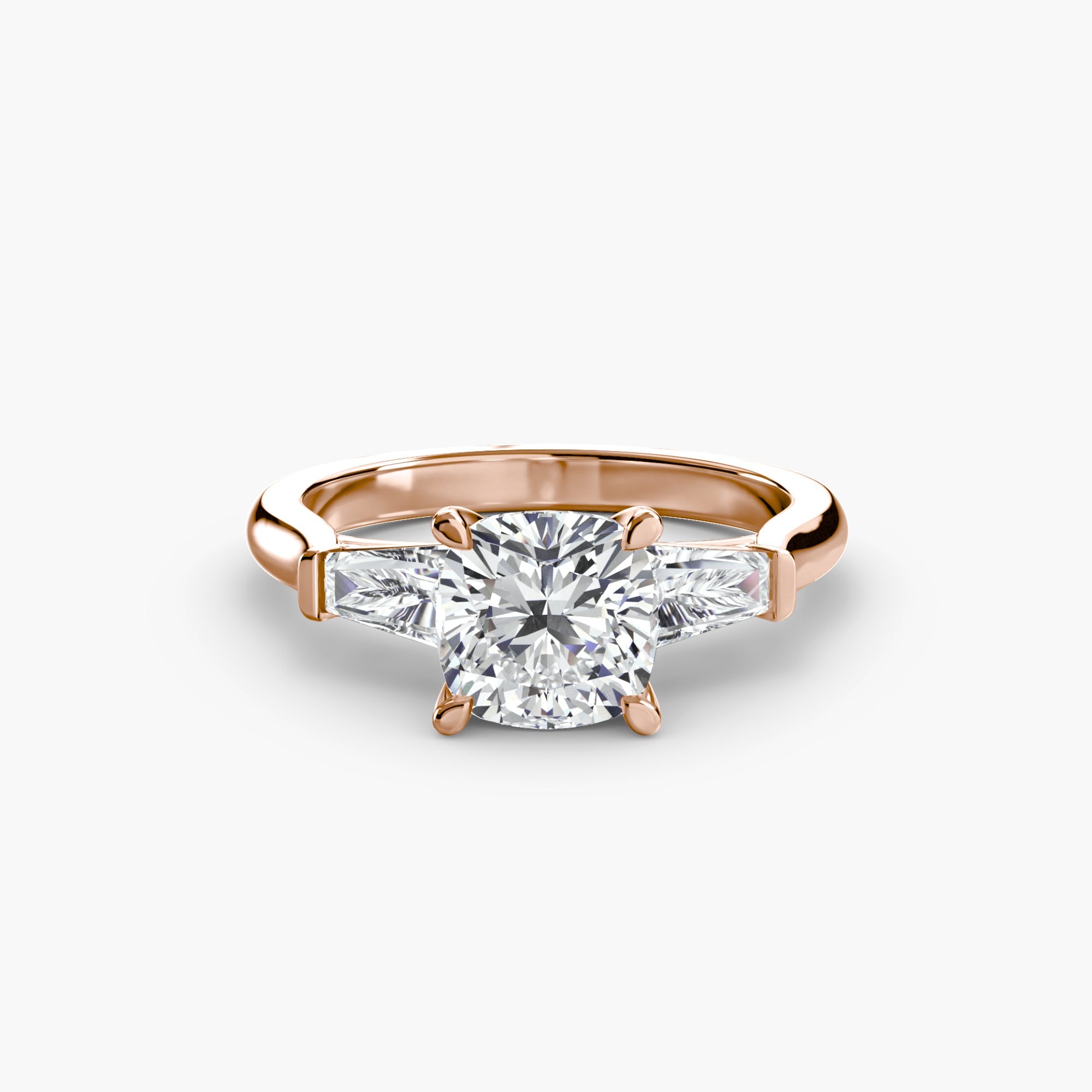 Three-Stone Ring (Baguette Side Stones) EclectiCarat