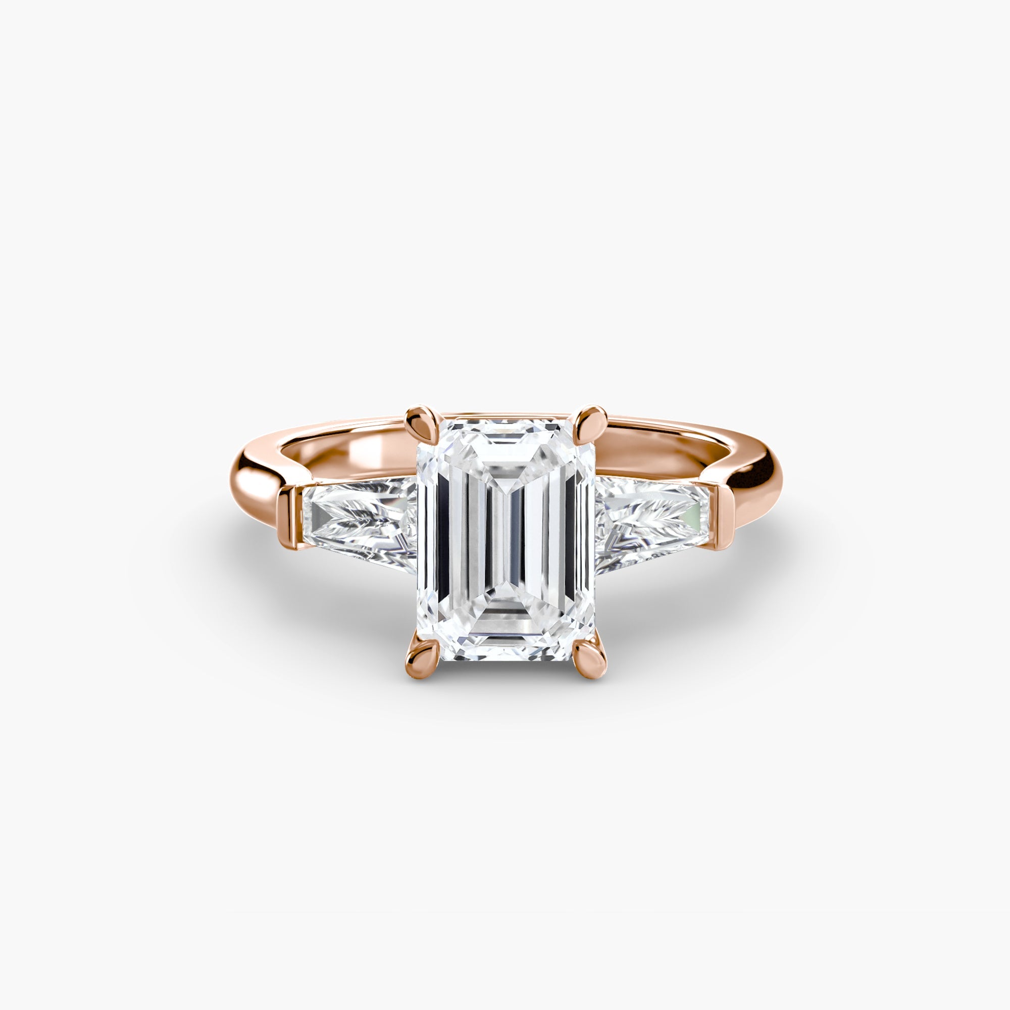 Three-Stone Ring (Baguette Side Stones) EclectiCarat