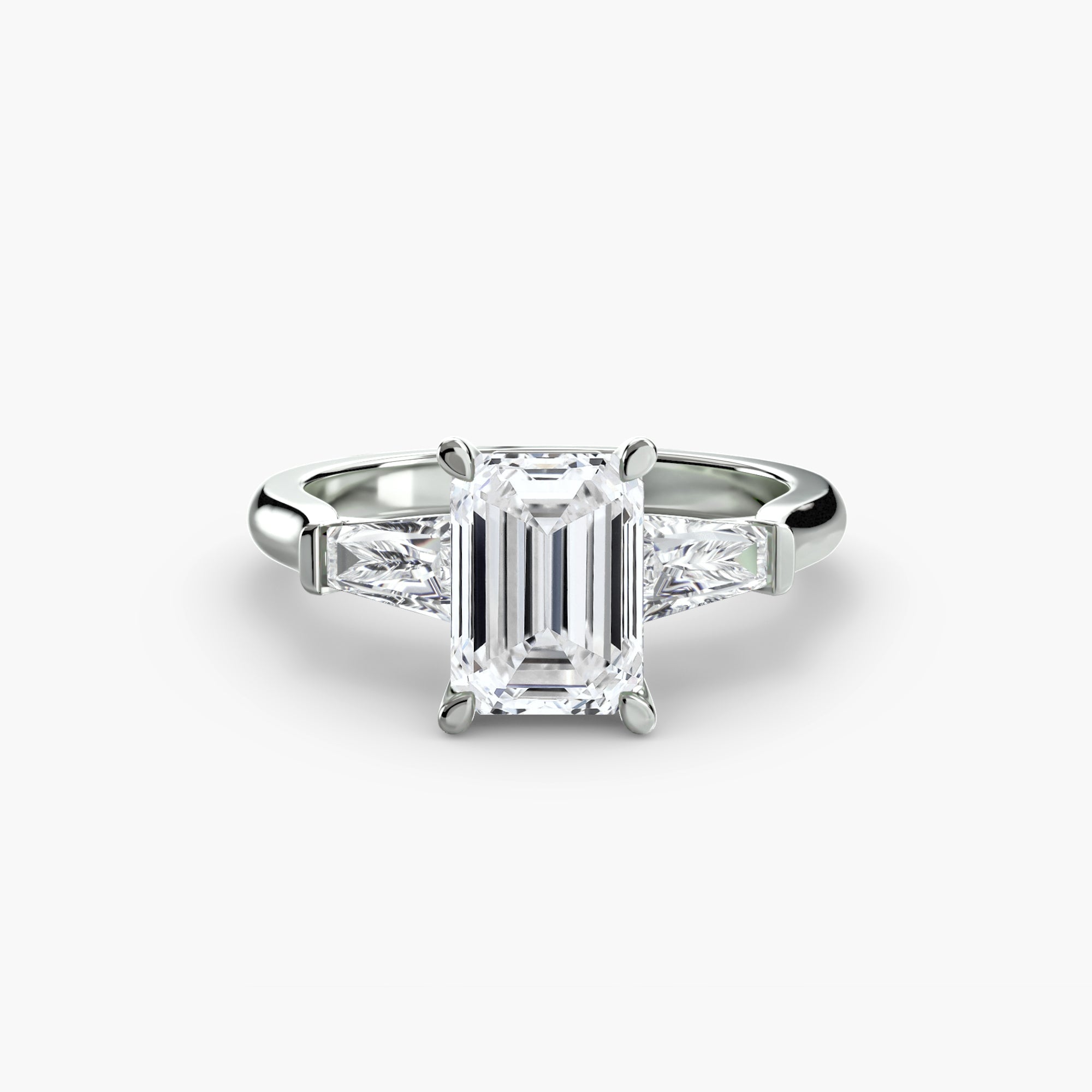Three-Stone Ring (Baguette Side Stones) EclectiCarat