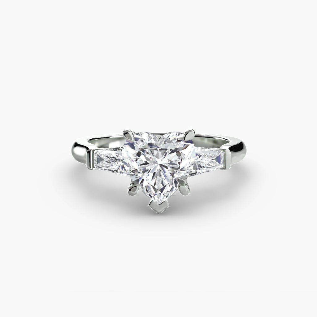Three-Stone Ring (Baguette Side Stones) EclectiCarat