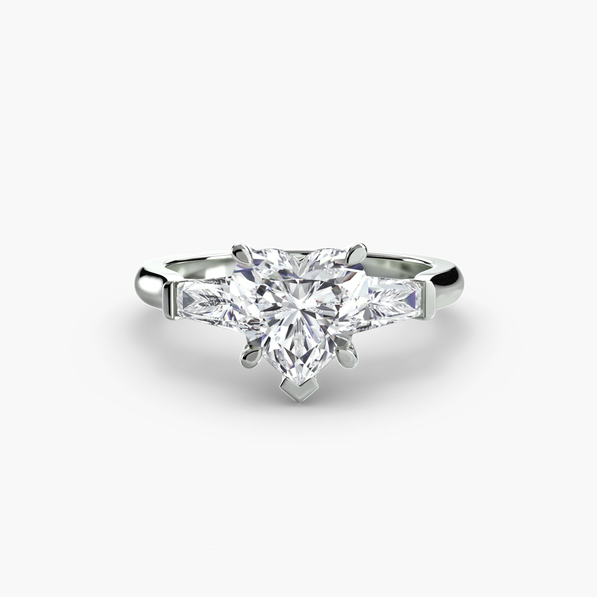 Three-Stone Ring (Baguette Side Stones) EclectiCarat