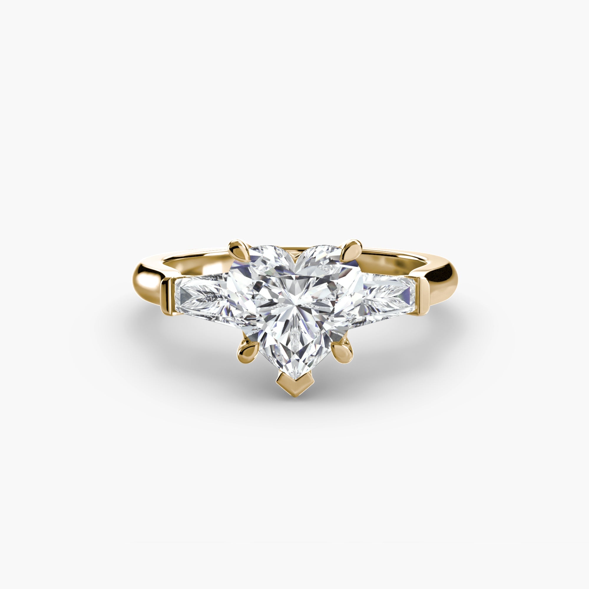 Three-Stone Ring (Baguette Side Stones) EclectiCarat