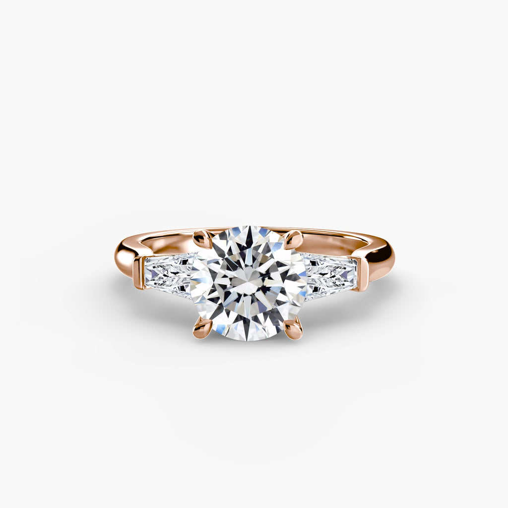 Three-Stone Ring (Baguette Side Stones) EclectiCarat