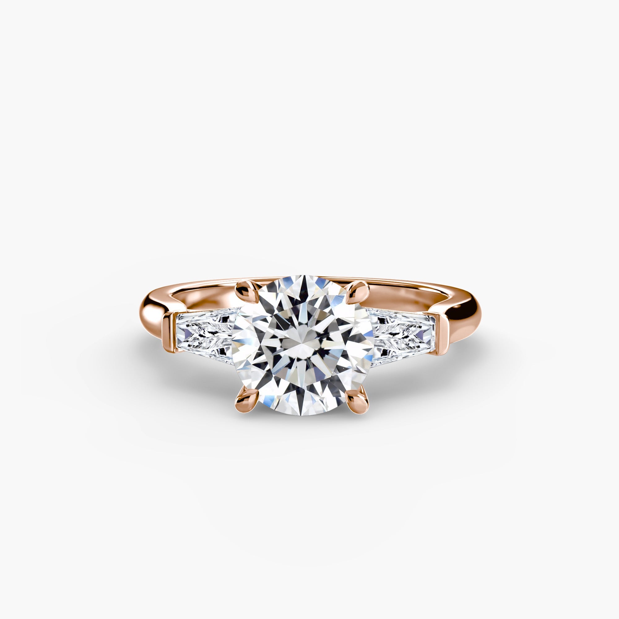 Three-Stone Ring (Baguette Side Stones) EclectiCarat