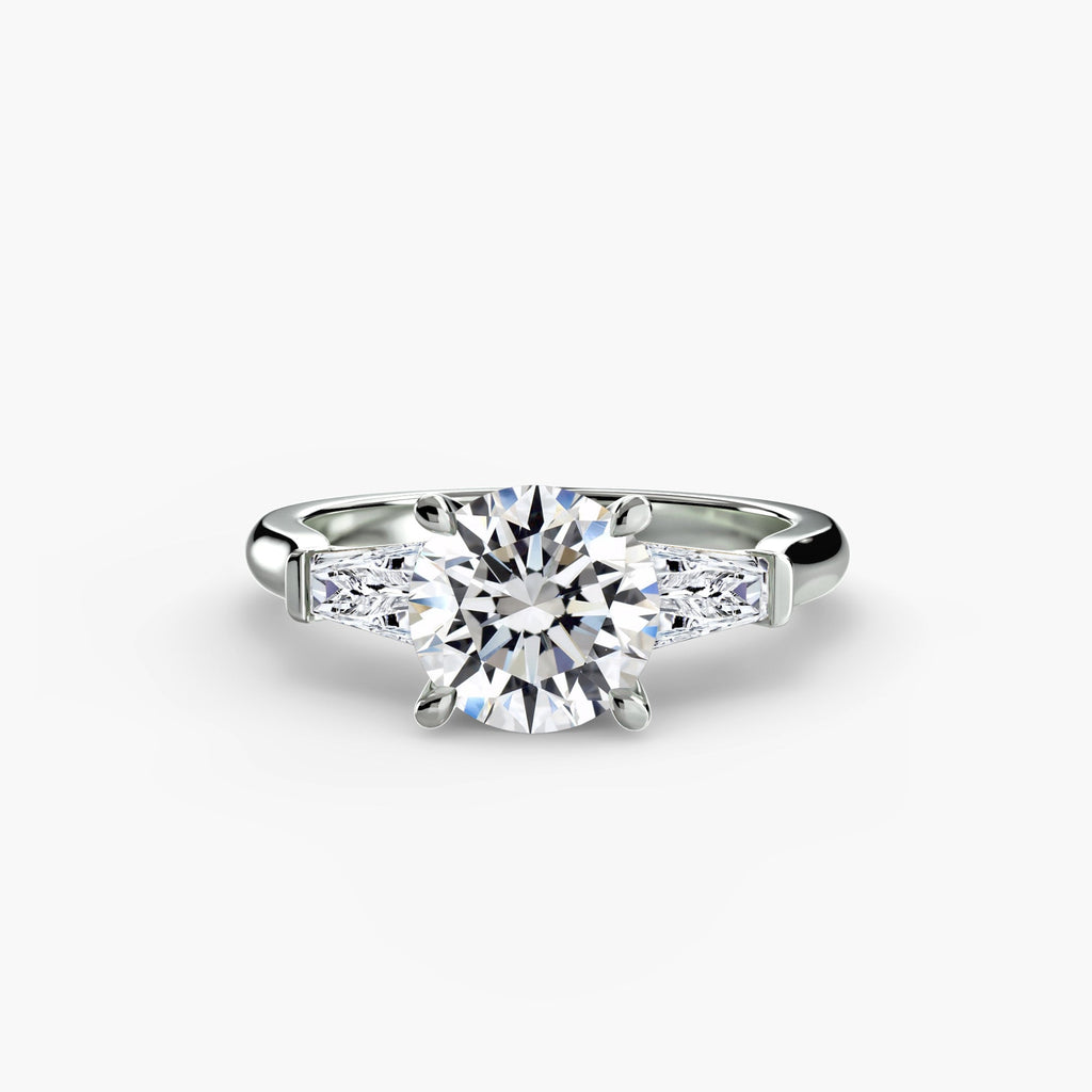 Three-Stone Ring (Baguette Side Stones) EclectiCarat