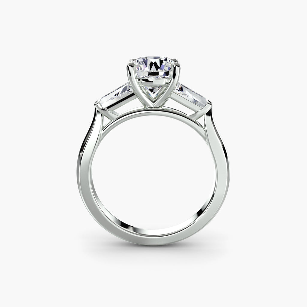 Three-Stone Ring (Baguette Side Stones) EclectiCarat