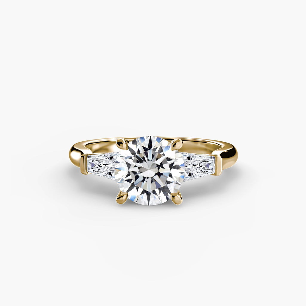 Three-Stone Ring (Baguette Side Stones) EclectiCarat