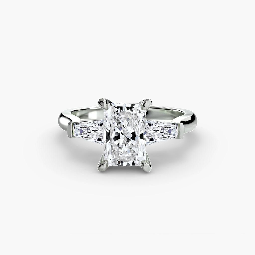 Three-Stone Ring (Baguette Side Stones) 2 EclectiCarat