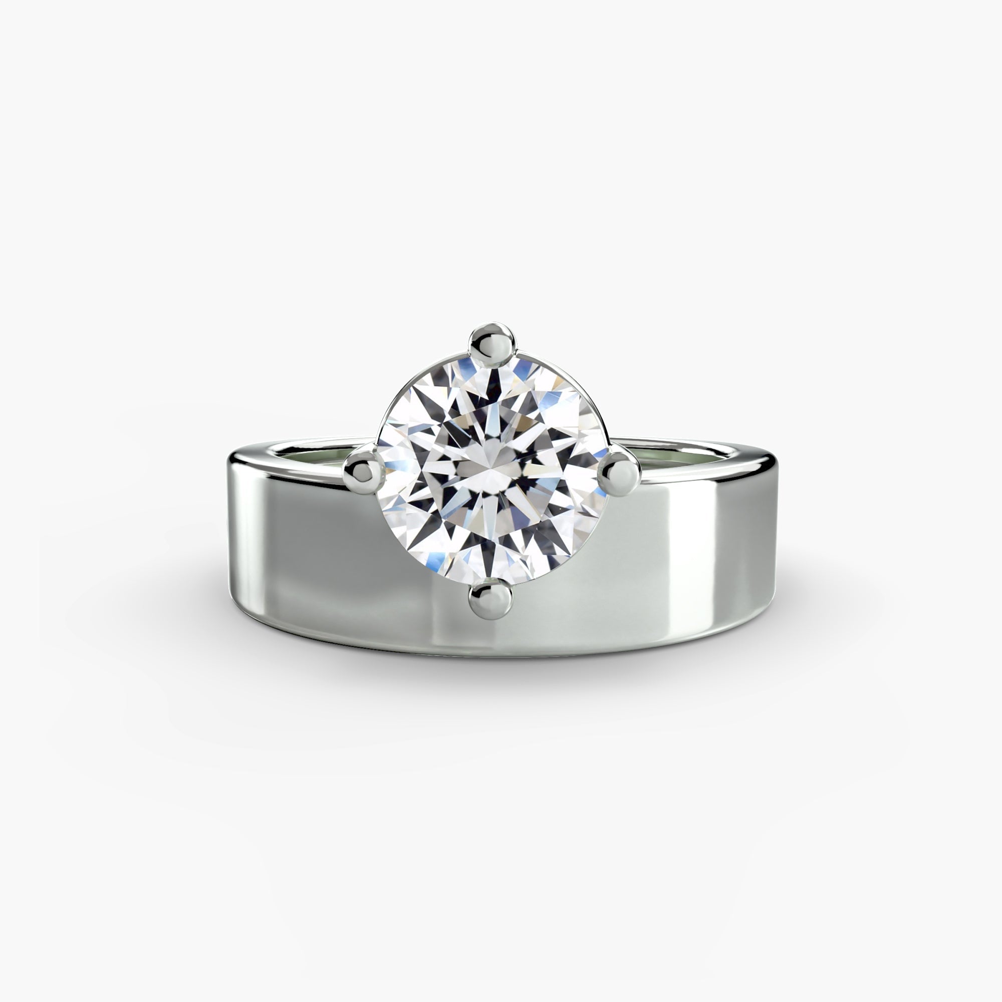 Wide Band Solitaire EclectiCarat