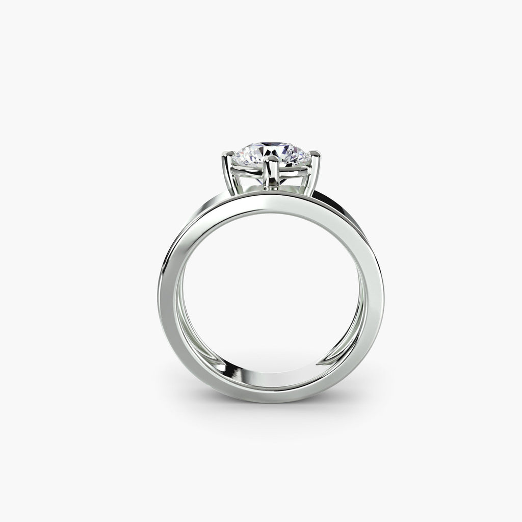 Wide Band Solitaire EclectiCarat